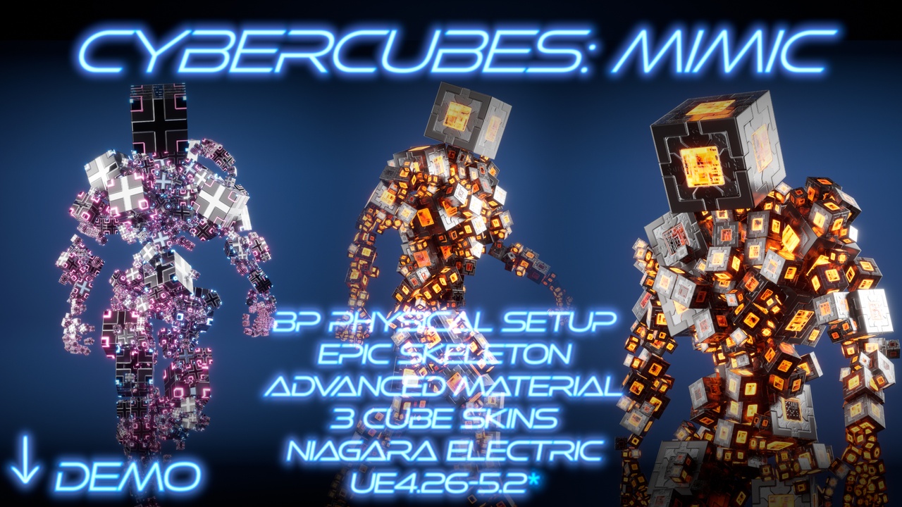 Screenshot #12 - Cyber Cubes: Mimic (4.27 and 5.0 – 5.7) for Unreal Engine