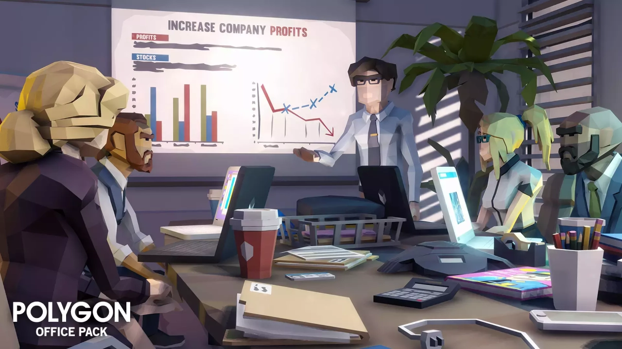 Screenshot #1 - POLYGON Office - Low Poly 3D Art by Synty