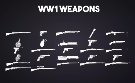 Weapon Icons - (WW1, WW2, Modern) Handcrafted - 2K