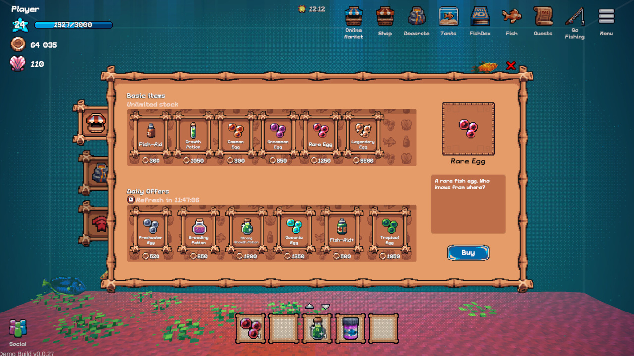 Screenshot #2 - Tiny Aquarium: Social Fishkeeping