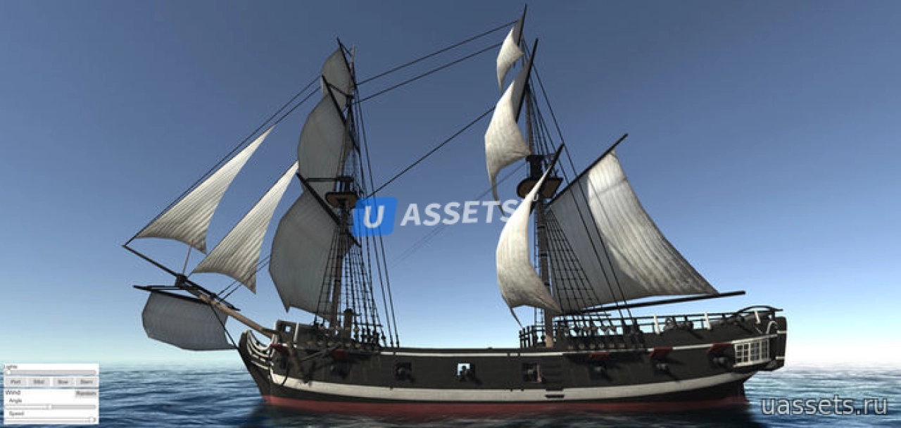 Screenshot #4 - Low/Mid Poly Brig Ship Pack