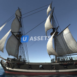 Screenshot #4 - Low/Mid Poly Brig Ship Pack