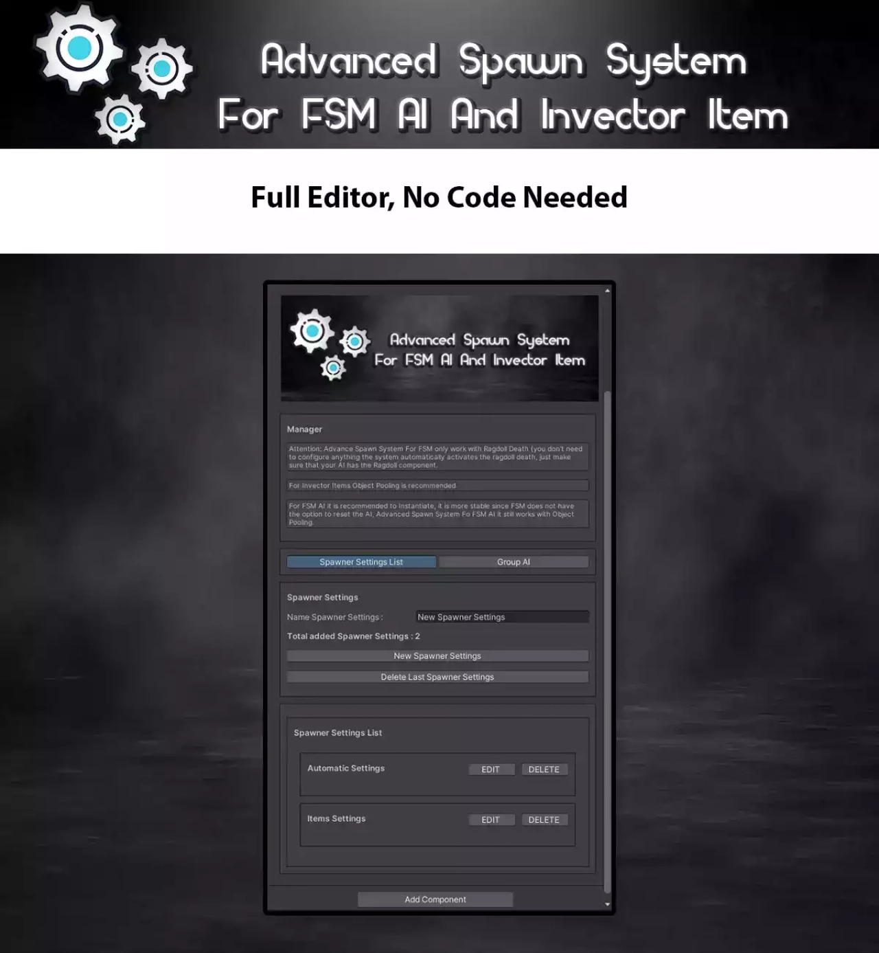 Screenshot #2 - Advanced Spawn System For FSM AI And Invector Item