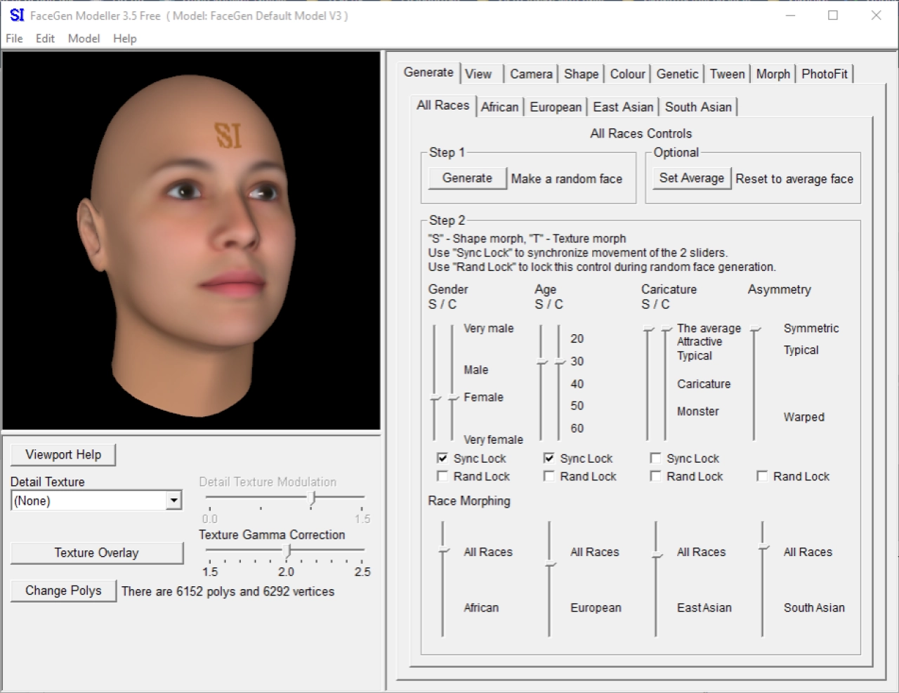 Screenshot #4 - FaceGen Modeller