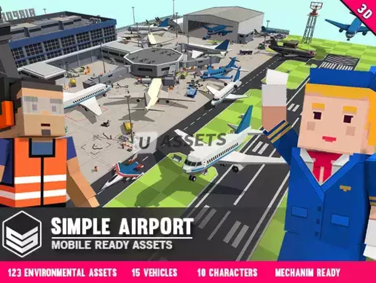Screenshot #1 - Simple Airport - Cartoon Assets
