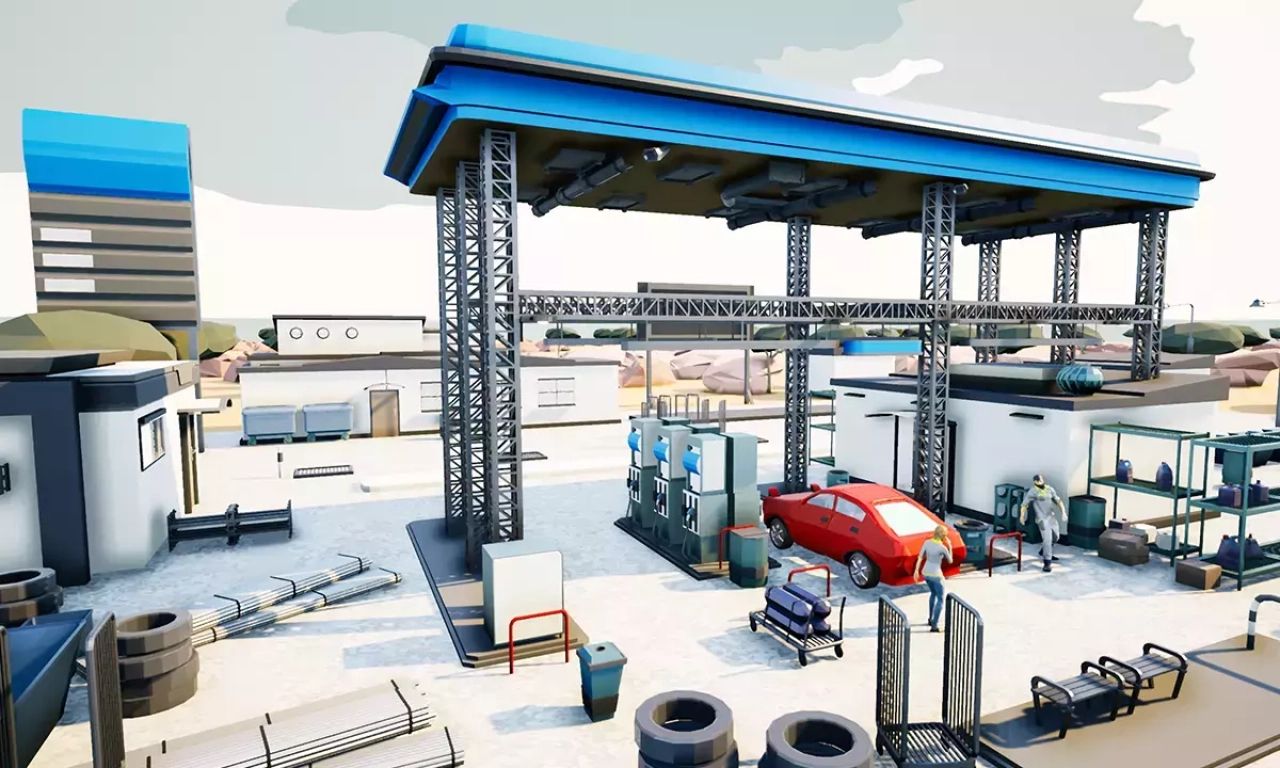 Screenshot #4 - Low Poly Gas Station Set