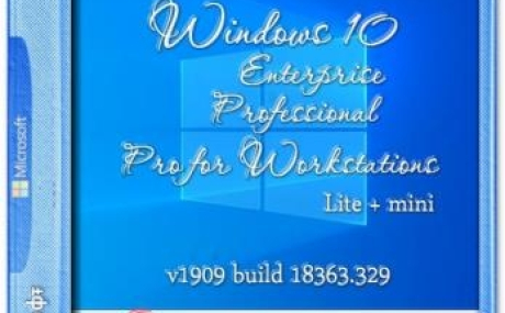Windows 10 Enterprise, Pro for Workstations, Pro x64 Lite + mini 1909 (18363.329) RU for SSD xlx