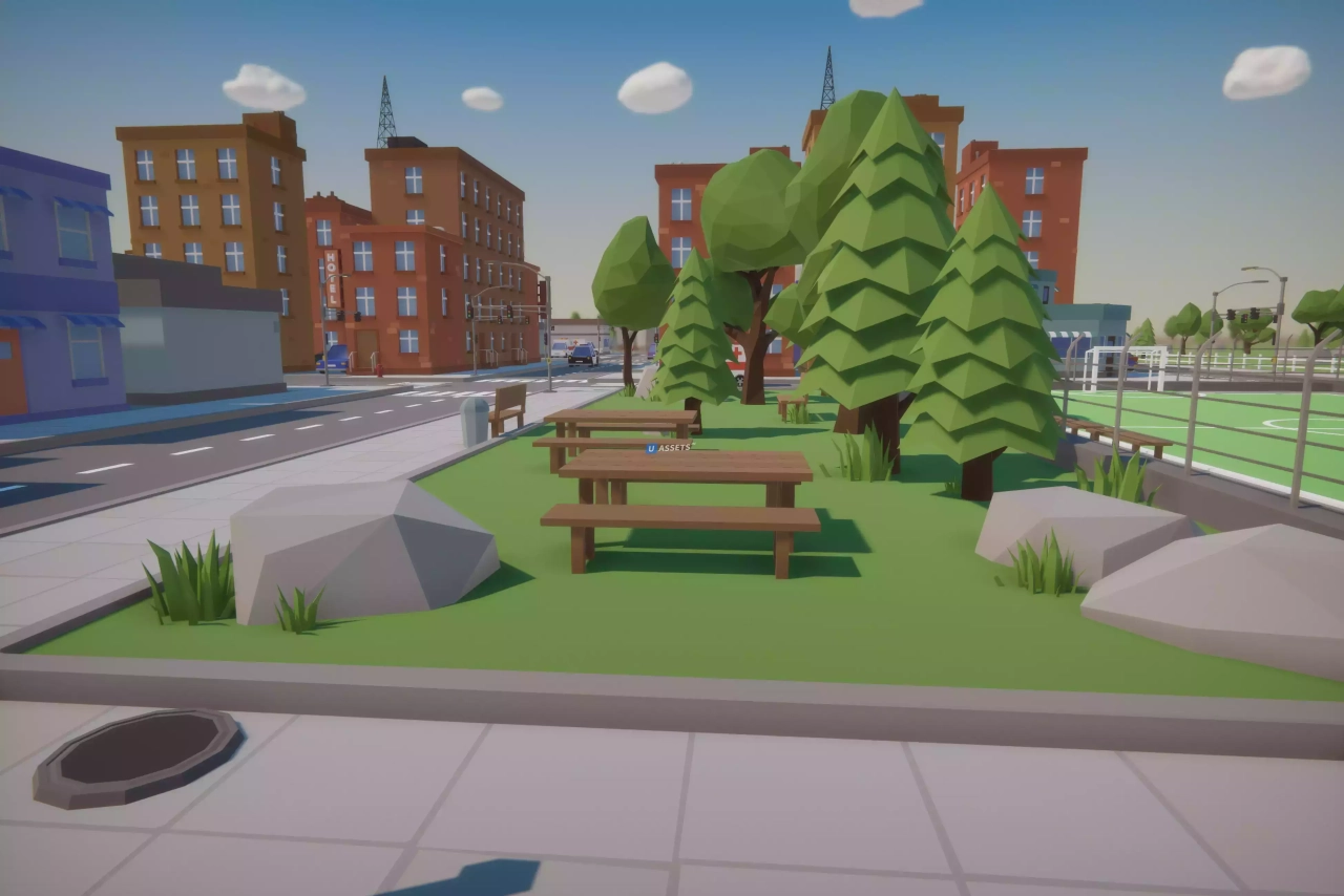 Screenshot #3 - Cartoon Low Poly City Pack