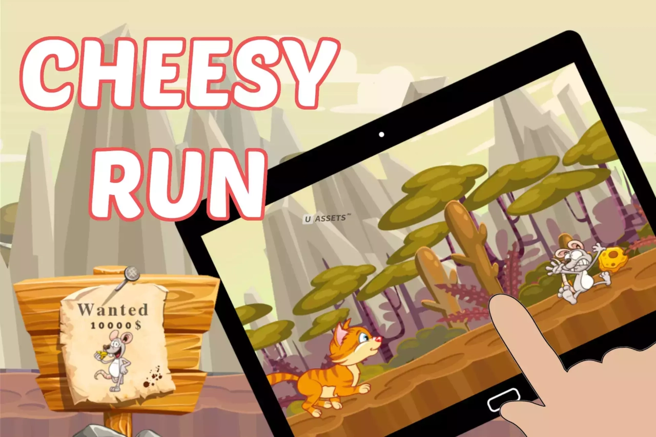 Screenshot #1 - Cheesy Run - Cartoon Runner Game