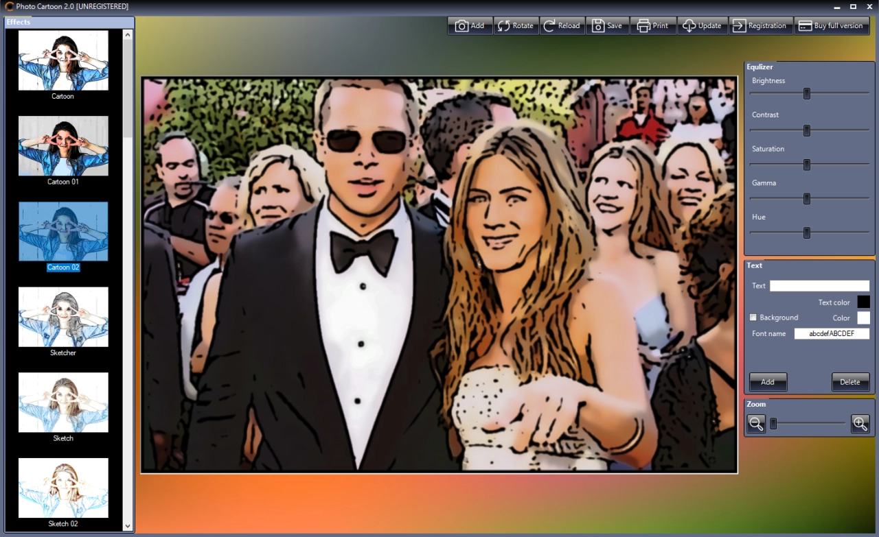 Screenshot #2 - PhotoCartoon Professional 6.8.0 + crack