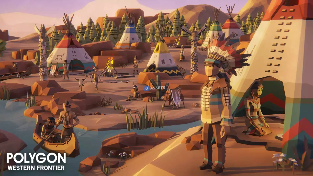 Screenshot #1 - POLYGON Western Frontier - Low Poly 3D Art by Synty