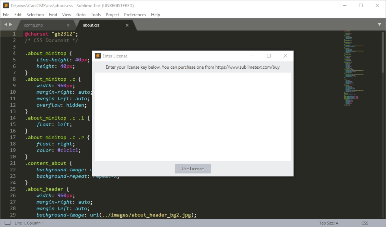 Screenshot #4 - Sublime Text - текстовые редактор