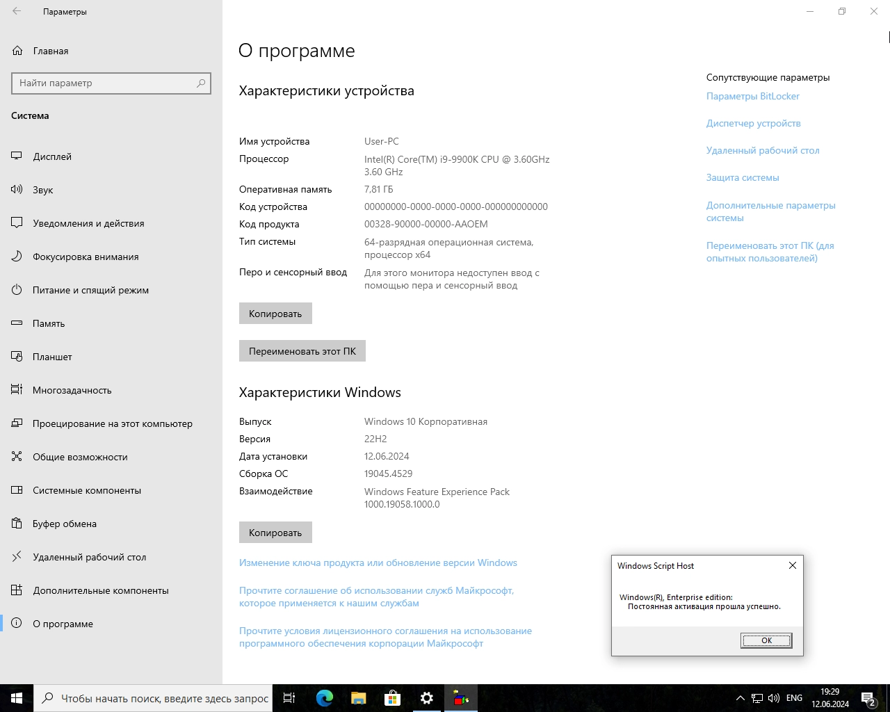 Screenshot #3 - Windows 10 Русская 22H2 3in1 x64 WPI by AG 06.2024 [19045.4529]