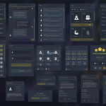 Screenshot #3 - Flat Dark Themed GUI / UI Kit - over 600 PNG