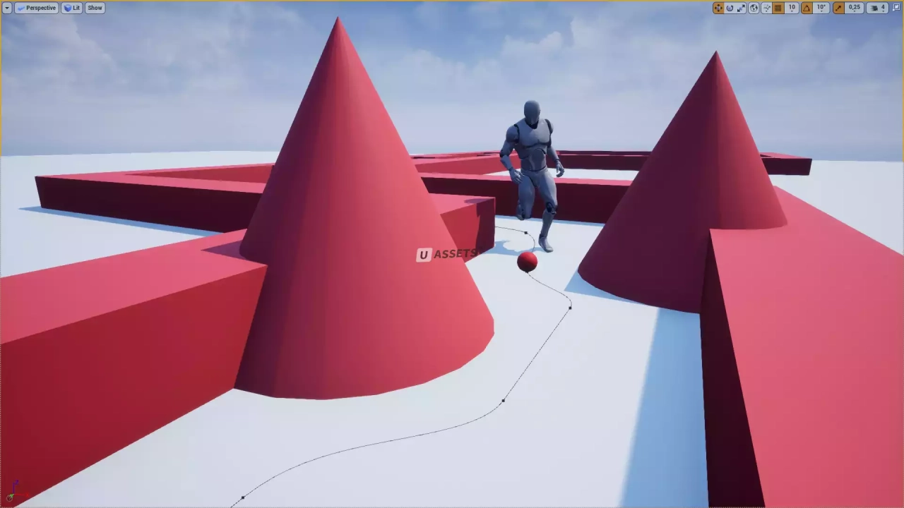 Screenshot #3 - AI Spline-Based Movement System