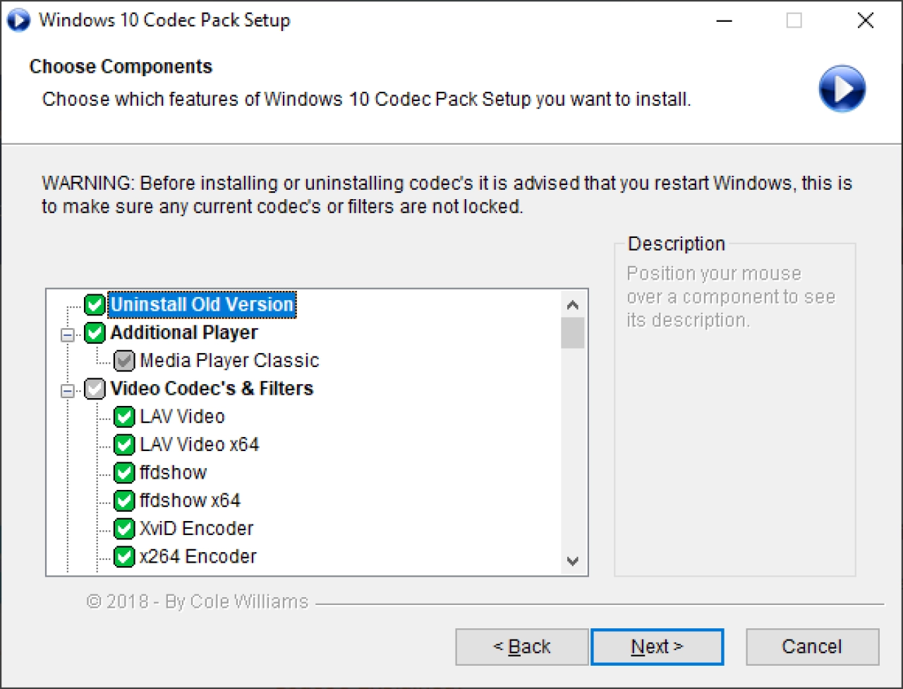 Screenshot #2 - Windows 10 Codec Pack