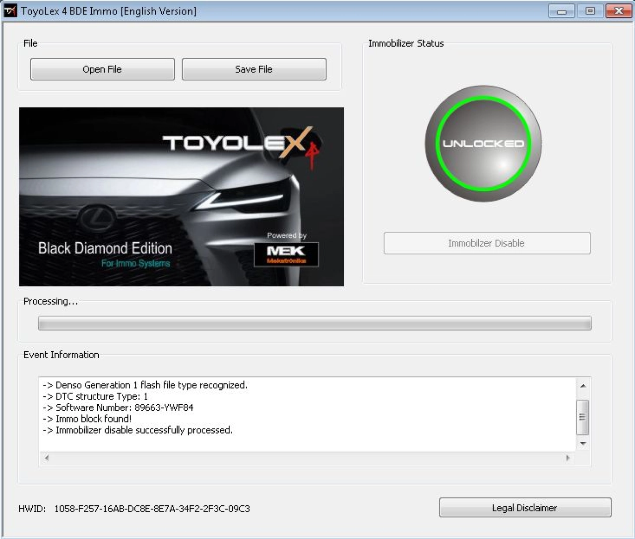 Screenshot #2 - ToyoLex - программа для отключения EGR, Adblue, DPF (и т.д.) для всех поколения Denso Toyota и Lexus