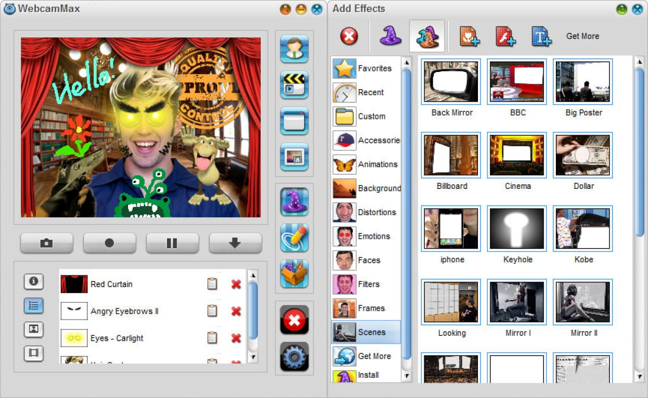 Screenshot #1 - WebcamMax