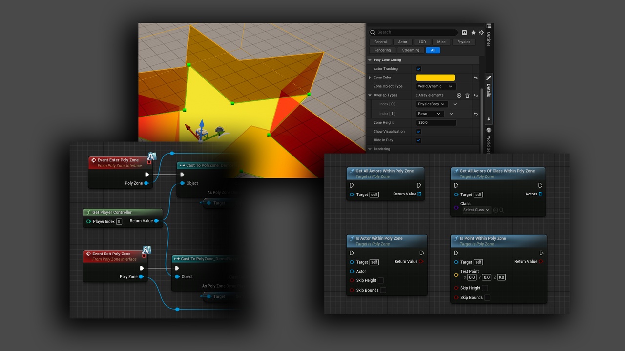 Screenshot #3 - PolyZones Plugin v1.0.1 (5.7 – 5.6) for Unreal Engine