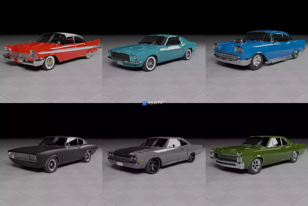Screenshot #1 - 50s, 60s and 70s Car Pack (6 Cars)
