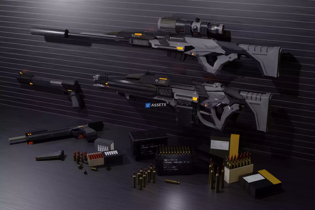 Screenshot #1 - Futuristic Scifi Weapons Pack