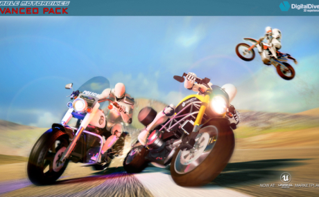 Ridable MotorBikes: Multiplayer Advanced Pack - 3 Bikes - damage & animations