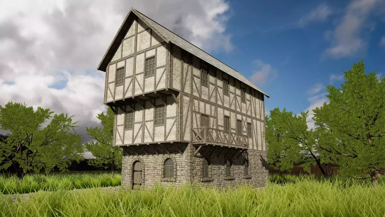 Screenshot #1 - HQ Modular Fantasy House v1.1.unitypackage