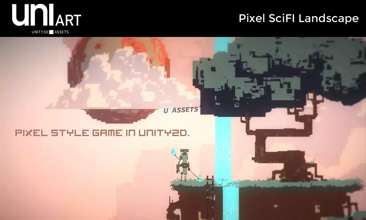 Screenshot #2 - UniArt Pixel SciFi Landscape