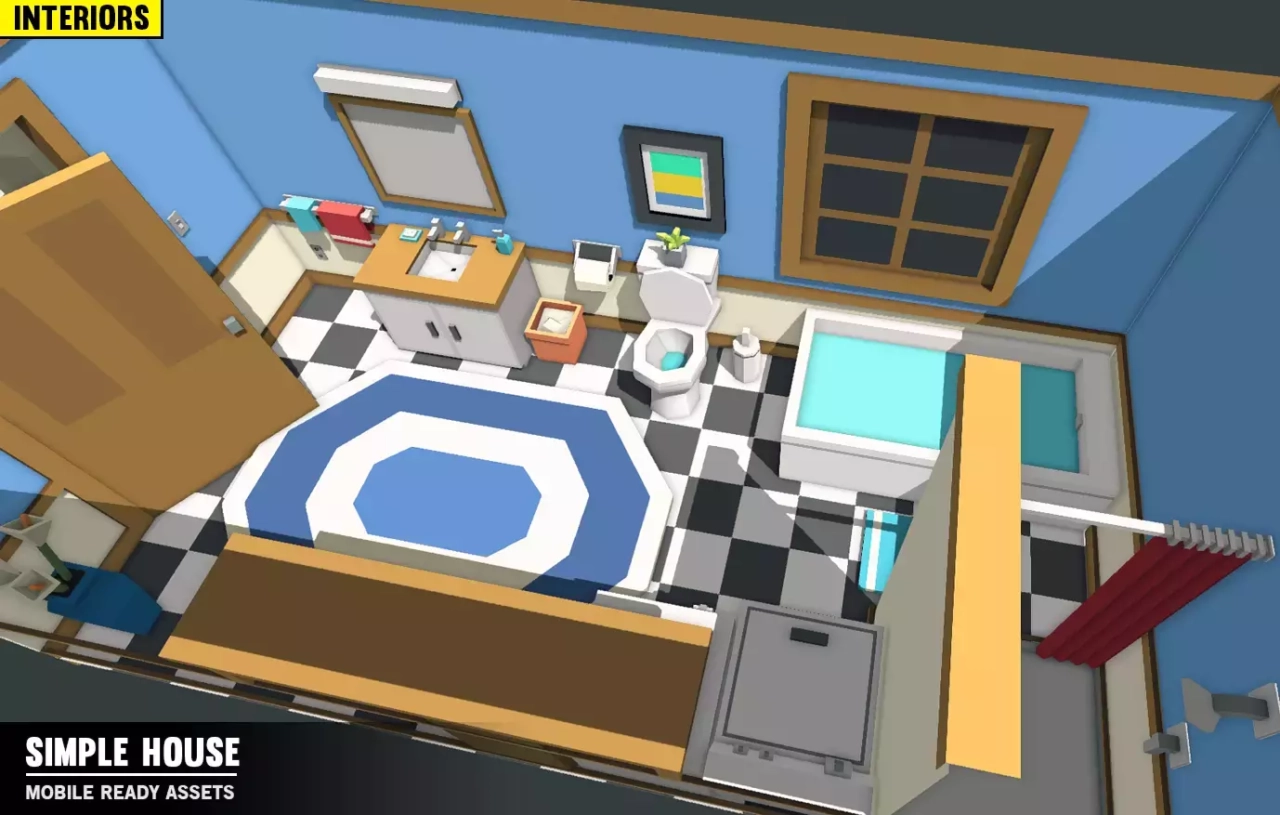 Screenshot #2 - Simple House Interiors - Cartoon assets