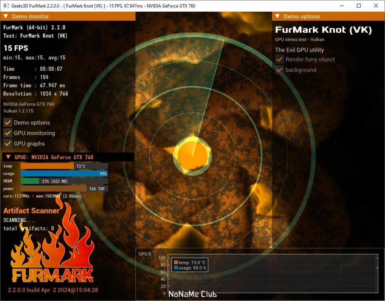 Screenshot #5 - FurMark 2.2.0.1