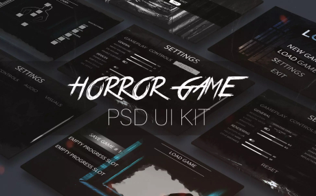 Horror Game PSD UI Kit
