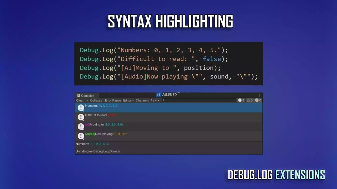 Screenshot #1 - Debug.Log Extensions