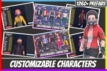 Customizable 3D Cyberpunk Characters