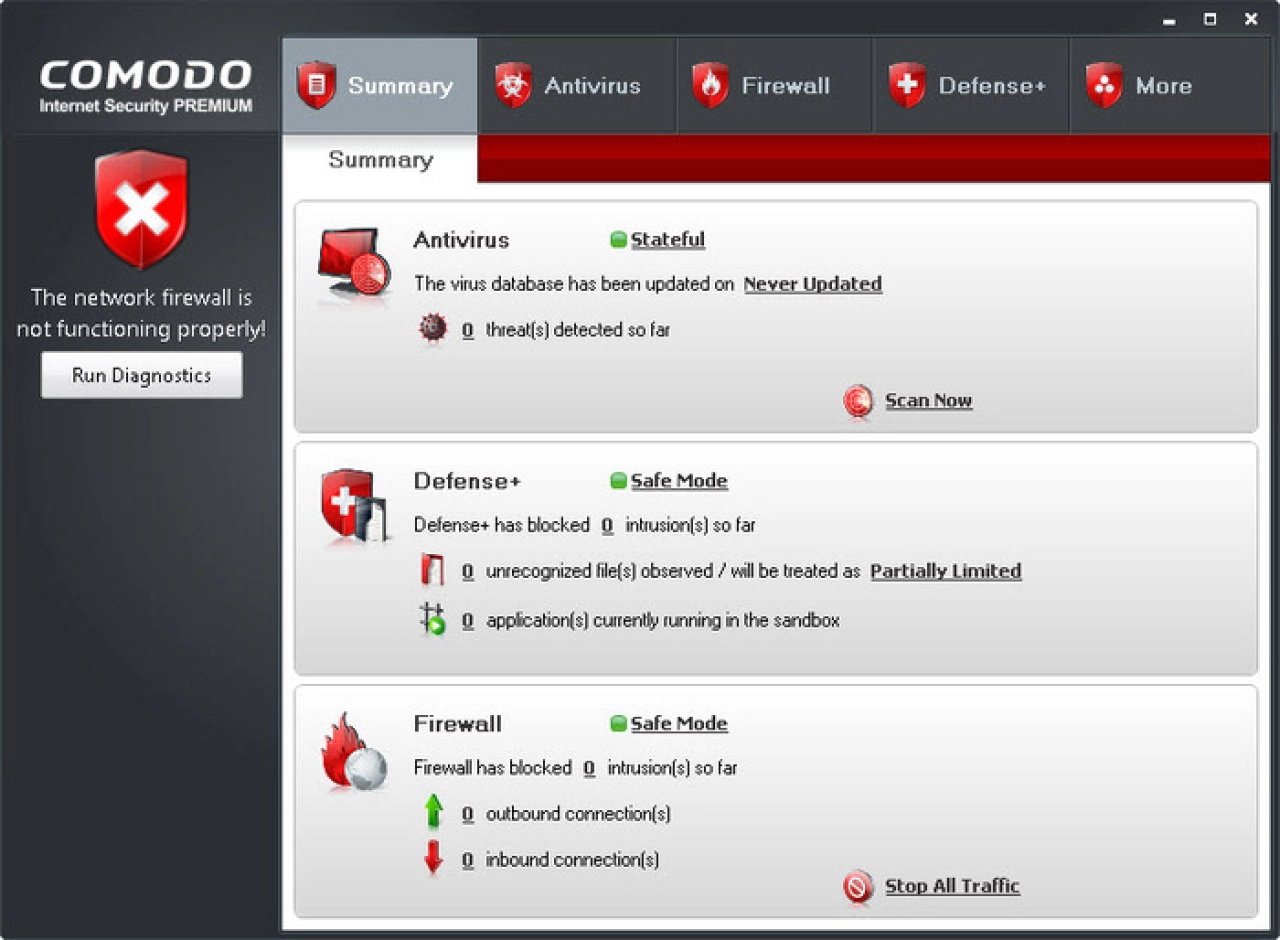 Screenshot #1 - Comodo Internet Security
