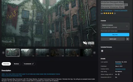 Victorian Decayed Alley Environment (Victorian War Warzone Victorian Alley) UE5.7