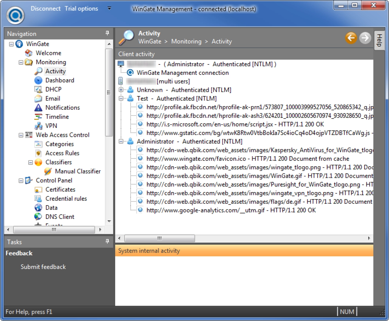Screenshot #8 - Прокси сервер WinGate v9.0.8 для Windows