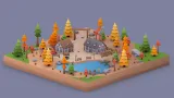 Screenshot #4 - Low Poly Autumn Locations Pack
