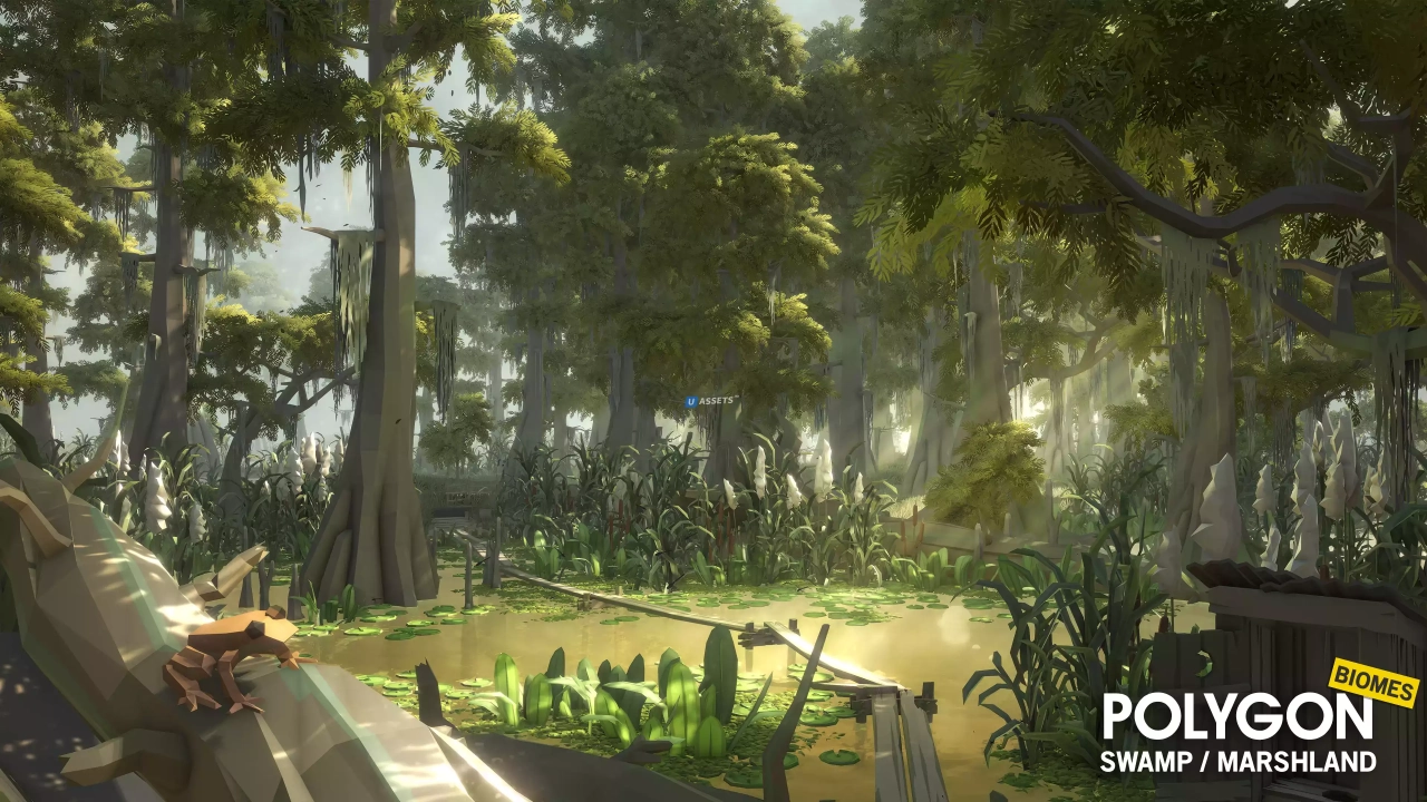 Screenshot #1 - POLYGON Swamp Marshland - Nature Biomes - Low Poly 3D Art by Synty