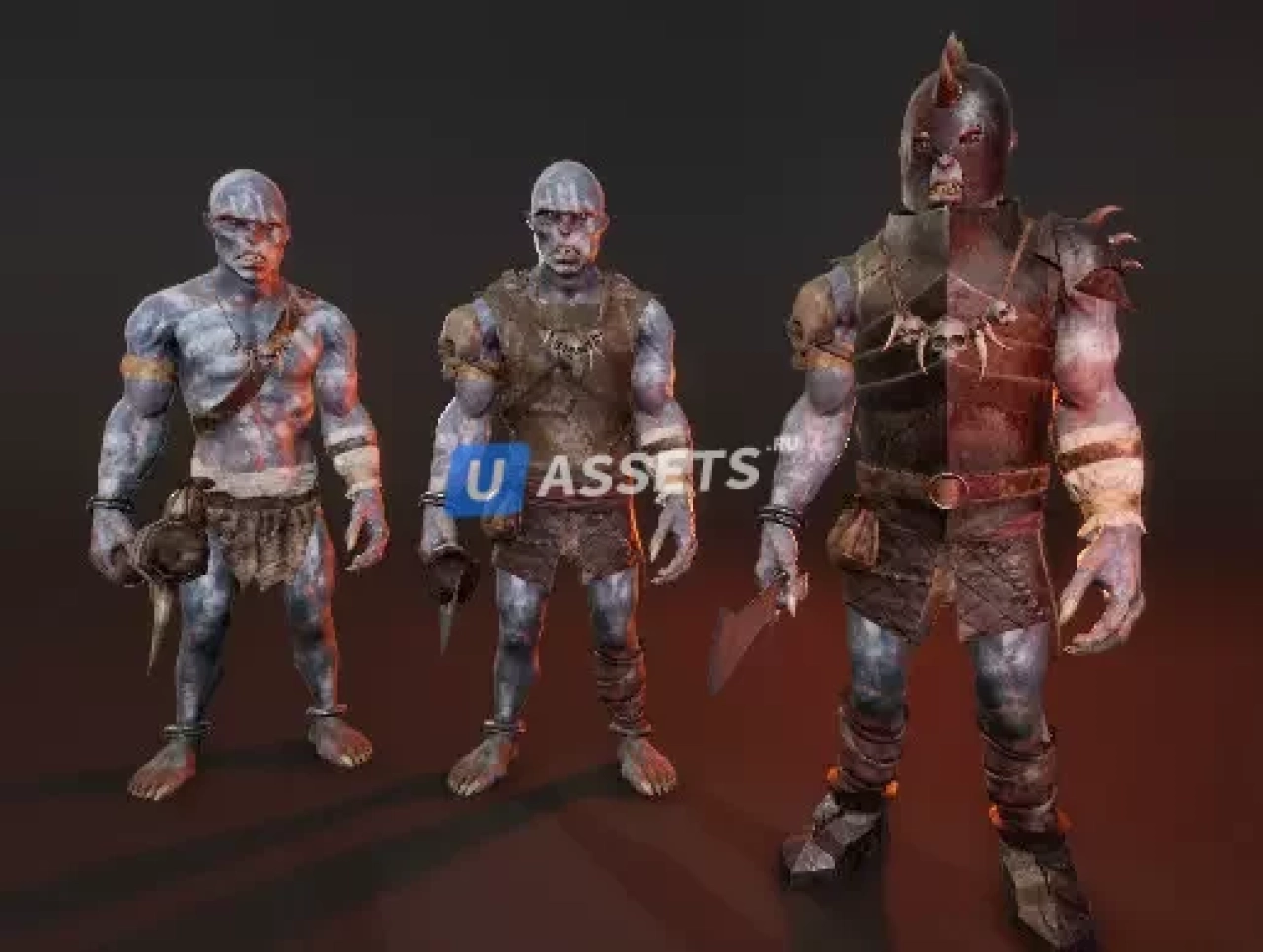 Screenshot #1 - PBR Blue Orc Animated Characters Pack