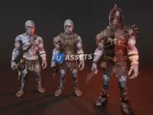PBR Blue Orc Animated Characters Pack