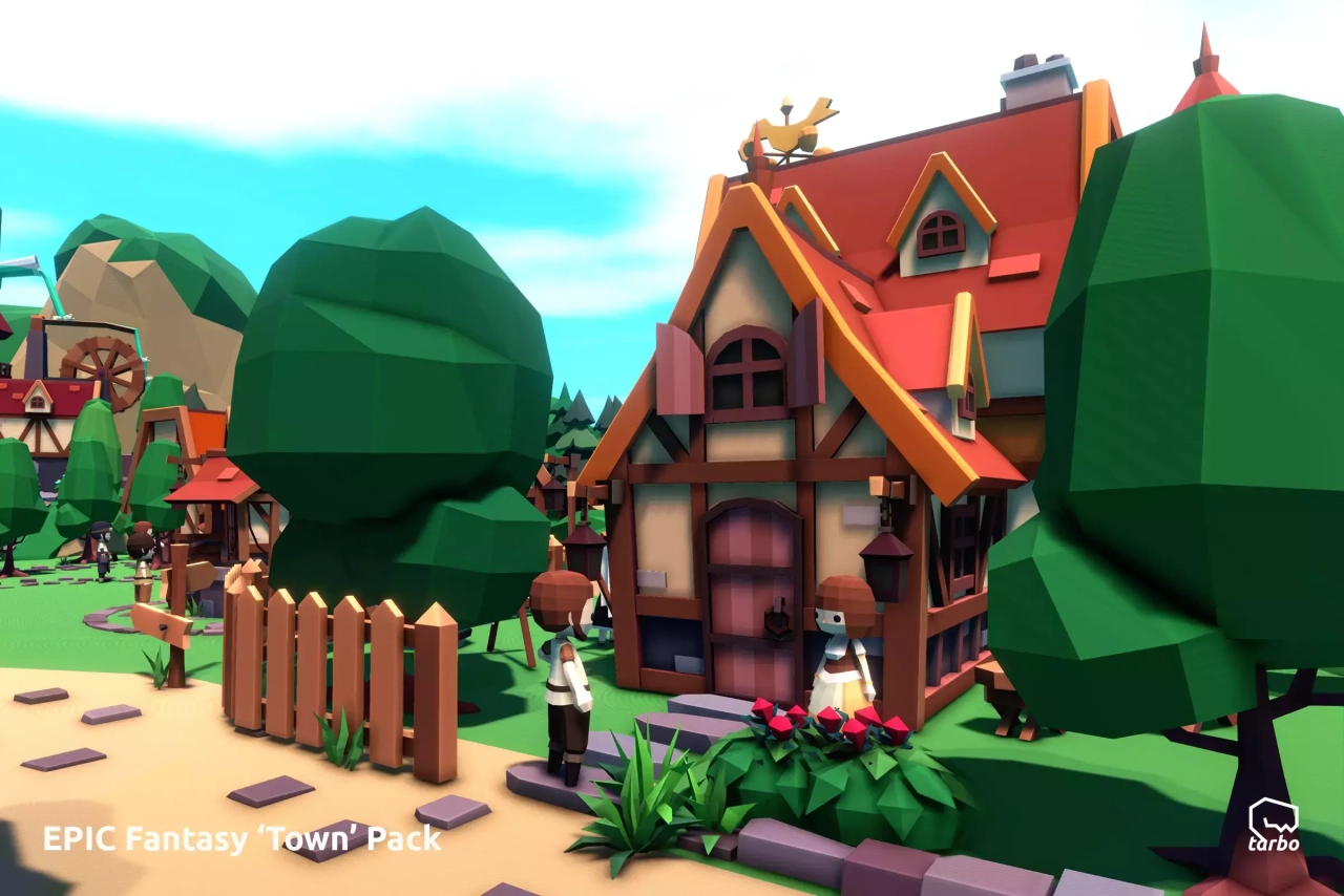 Screenshot #4 - EPIC Fantasy Town - Low Poly 3D Art