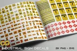 Screenshot #1 - Industrial Sign Decal — набор из 1000 индустриальных декалей и предупреждающих знаков