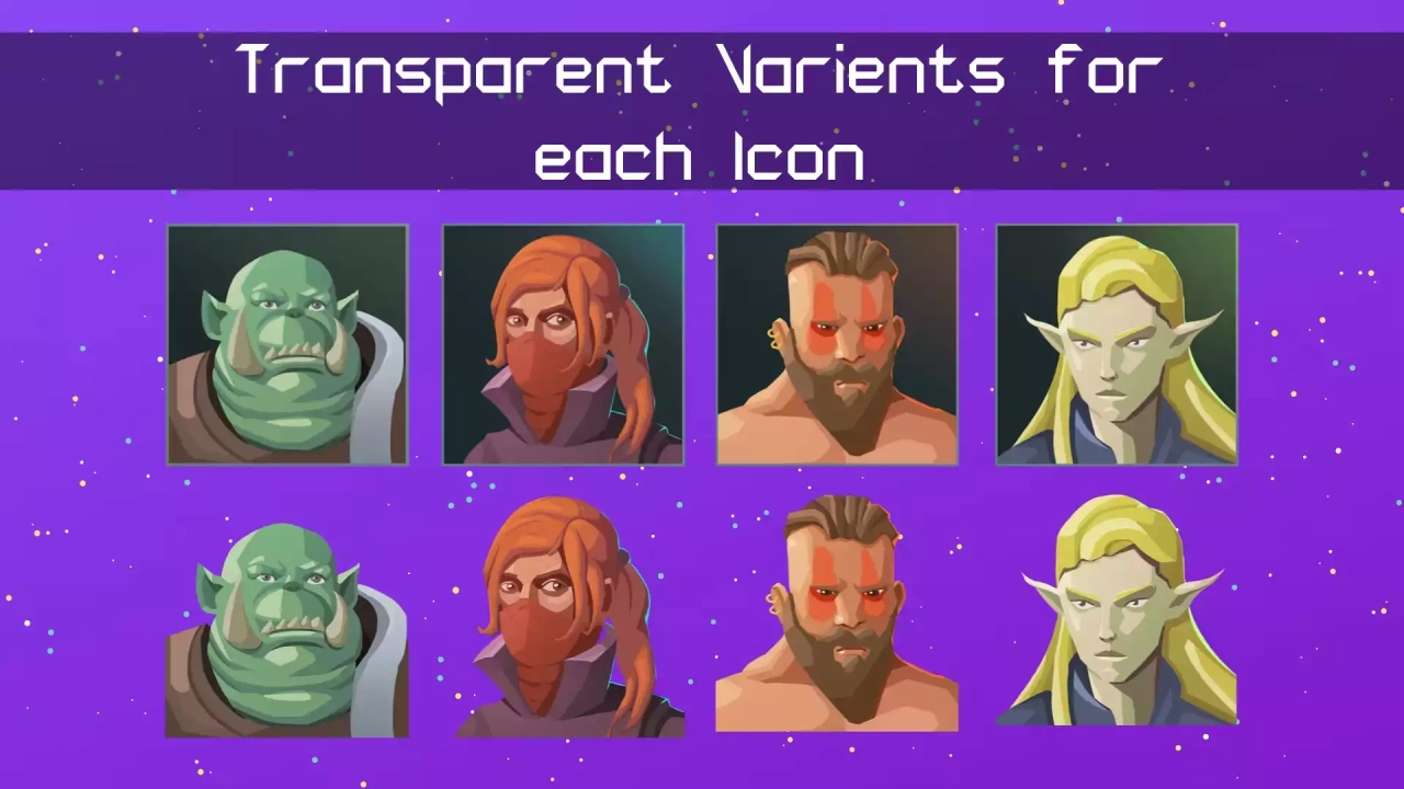 Screenshot #1 - Hand Painted Character Avatar Icons - Fantasy