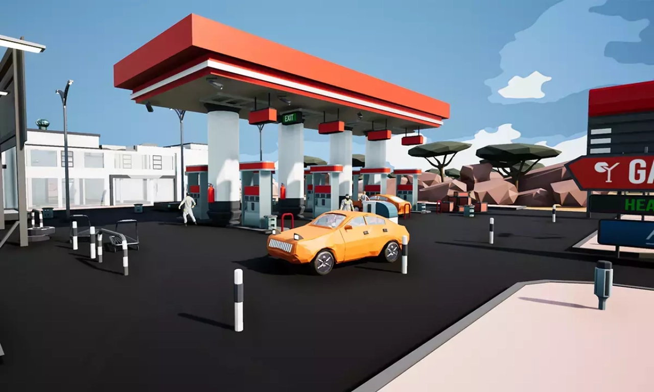 Screenshot #2 - Low Poly Gas Station Set