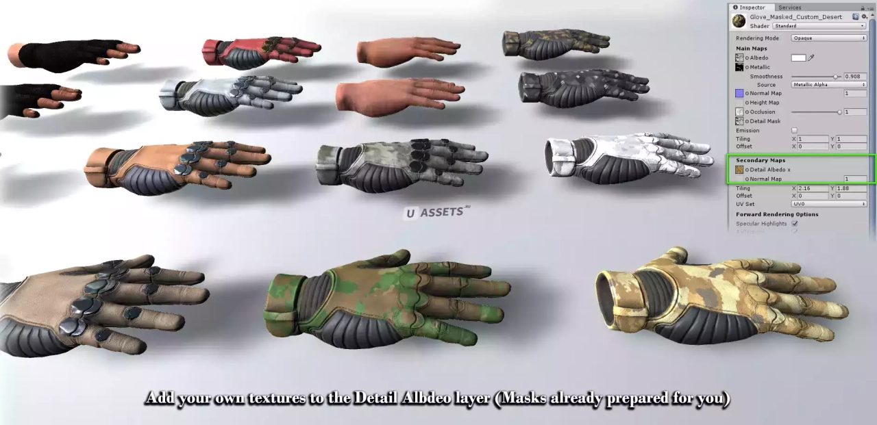 Screenshot #2 - Animated Hands with Gloves + HDRP 2019.3