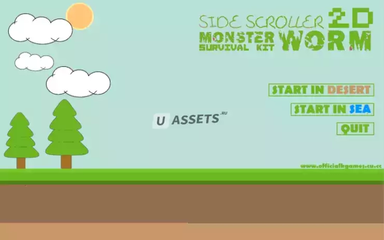 Screenshot #4 - 2D Side Scrolling - Giant Monster Worm Survival KIT