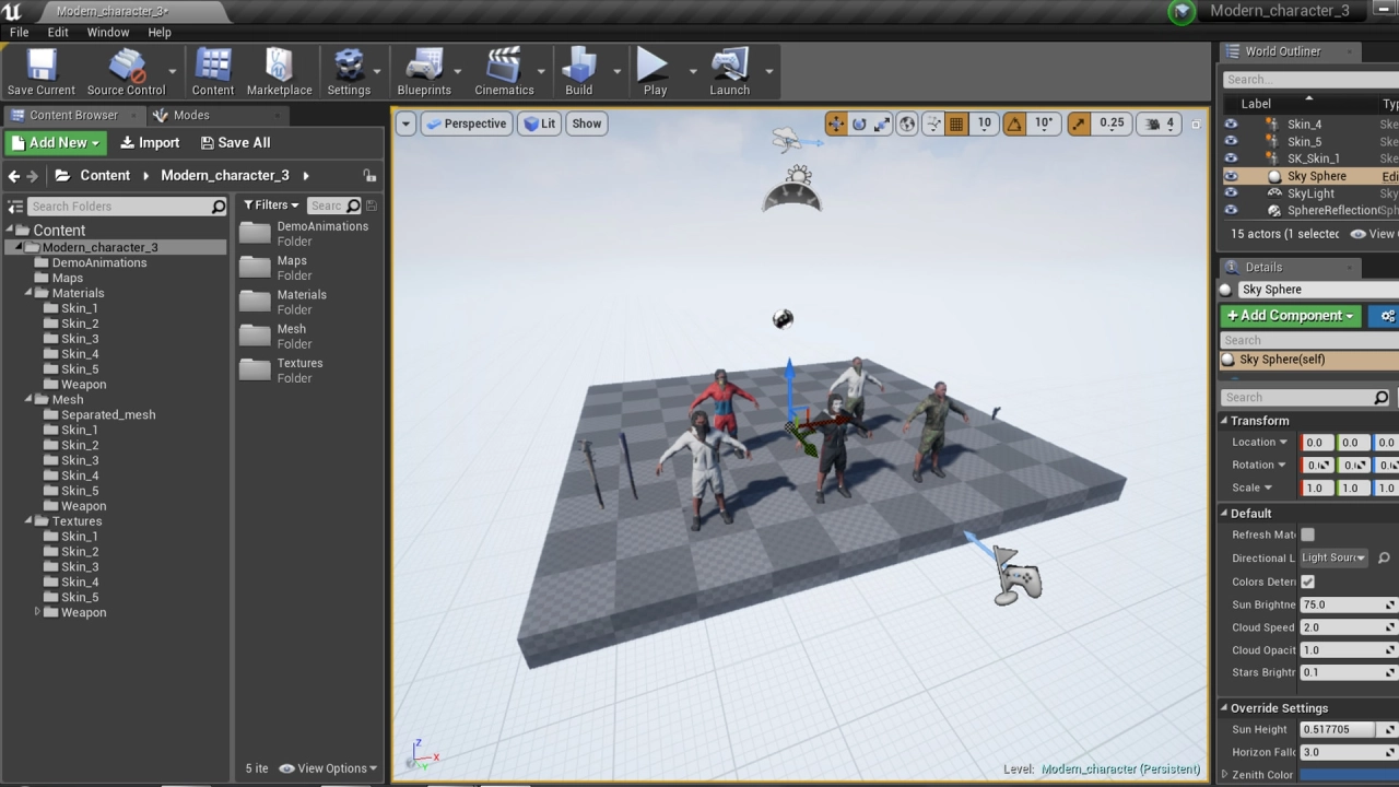 Screenshot #14 - Modern character 3  UE4.26+