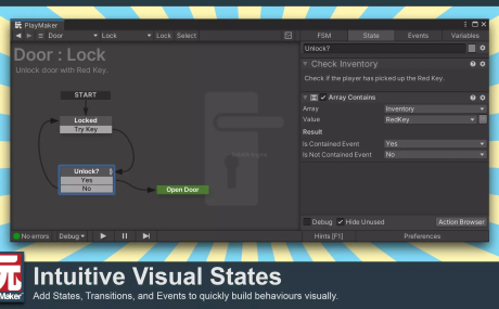 Playmaker for Unity — визуальное программирование без кода