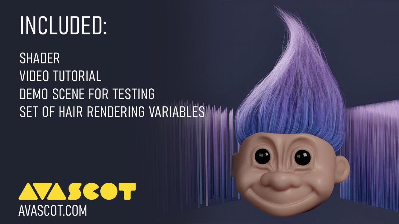 Screenshot #1 - AVASCOT Groom Shader – Hair & Fur (5.7)