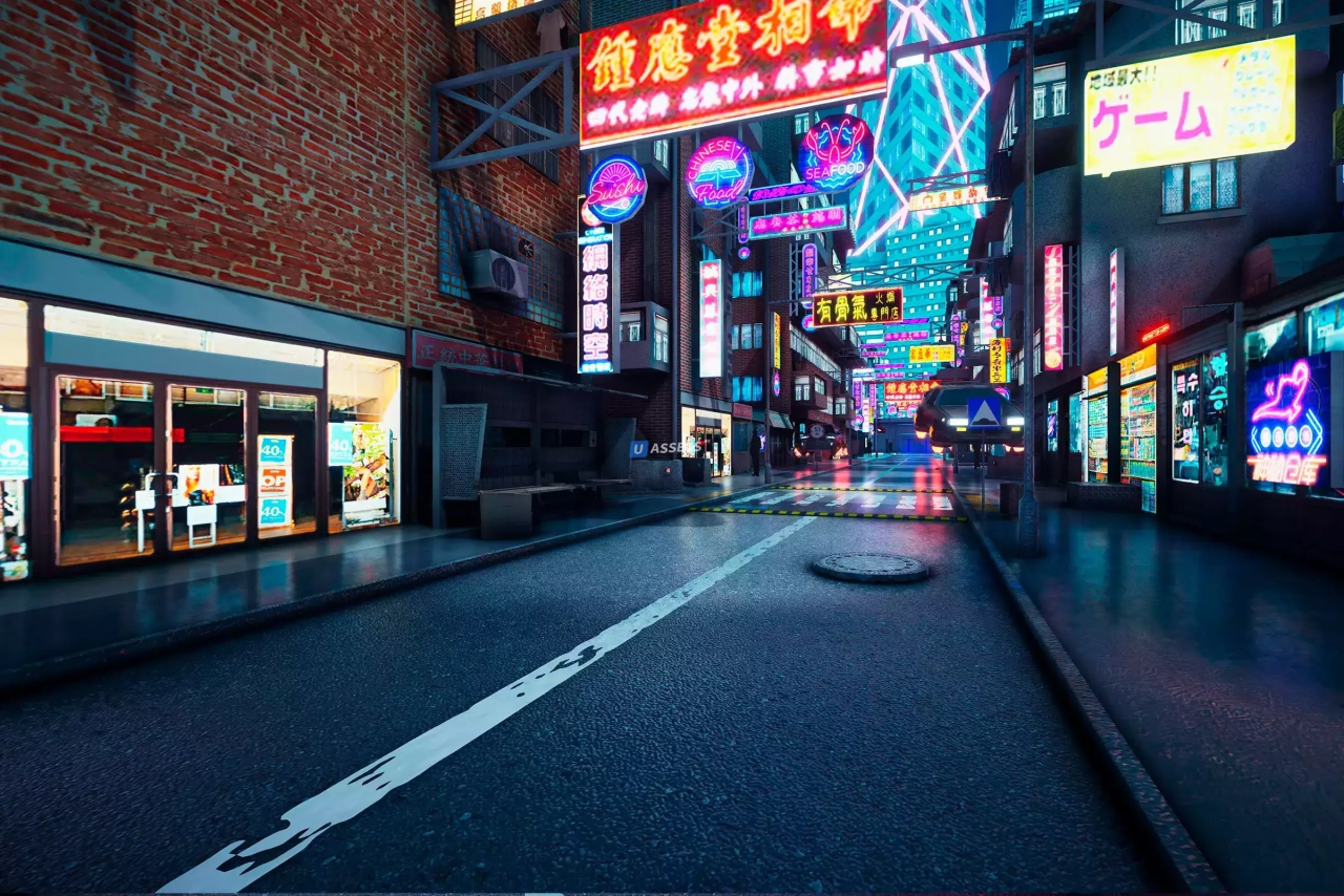Screenshot #3 - CyberPunk City. VR and Mobile